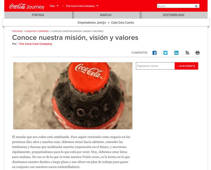 Misión de Coca-Cola